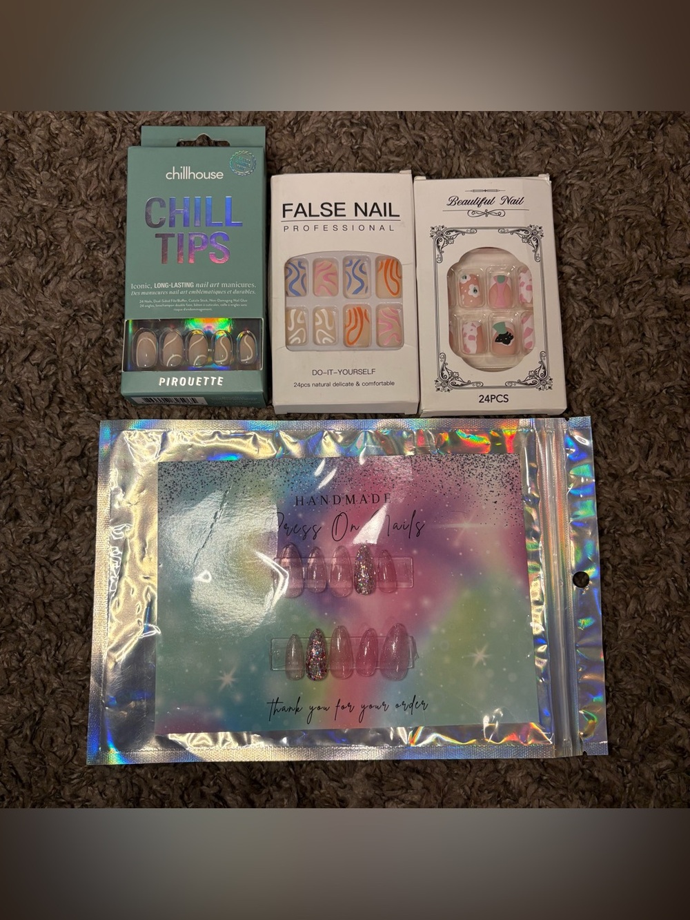 Press-On Nail Bundle | 4 Sets | Chillhouse + Handmade